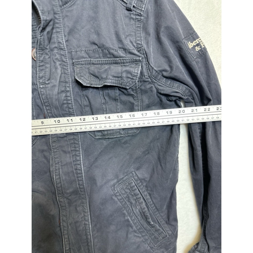 Abercrombie & Fitch Y2K Sentinel Jacket M Navy Blue Military Field Utility - Picture 7 of 14